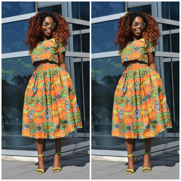 Ankara styles short top skirt and blouse